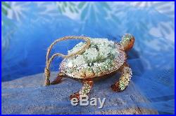 POTTERY BARN GLASS TURTLE ORNAMENT NIB A REAL SLOW BUT STEADY HOLIDAY WINNER