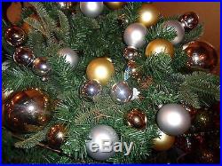 POTTERY BARN Indoor/Outdoor Ornamental Pine Wreath + 60 Garland Gold Silver 22