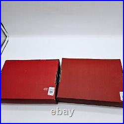 POTTERY BARN MERCURY GLASS 2 SETS OF 12 ORNAMENTS NEW IN BOX Red And Gold