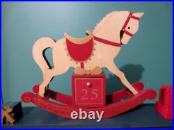 POTTERY BARN -New Chris Loves Julia 3D ROCKING HORSE Advent Calendar 18 High