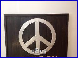 Pottery Barn Peace On Earth Sign Holiday Wall Art 30x36x2 Sold Out At Pb