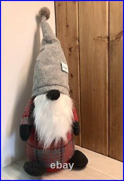 POTTERY BARN RARE Plush Holiday Gnome Large Size NEW Christmas Decor HTF