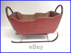 Pottery Barn Sleigh Serve Bowl Made Of Acacia Wood Xmas New Sold Out At Pb Rare