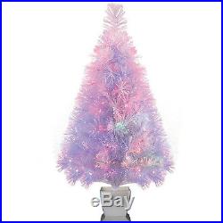 PRE-LIT CHRISTMAS TREE 32 Artificial Fiber Optic Change Lighting Holiday Decor