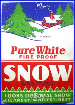 PURE WHITE Christmas SNOW Fireproof Amosite ASBESTOS National Tinsel Mfg
