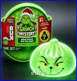 Pack Of 12. Grinch Glow In Dark CHRISTMAS SQUISHY Dumplings Grinch