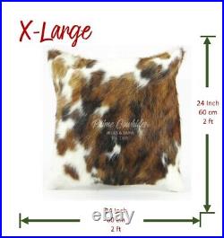 Pair Double Sided Tricolor Cowhide Pillow Cover (2 Units) (M)(L)(XL)