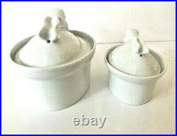 Pair Of Williams-sonoma Apilco Hare Casserole Dishes Large And Small