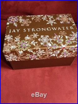 Paisley Jay Strongwater Glass Ornament with Swarovski Crystals NIB