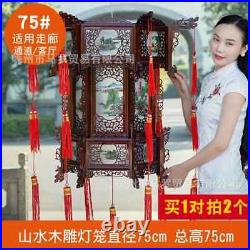 Palace Lantern Carved Wooden Chinese Lantern Balcony Red Outdoor Decoracion