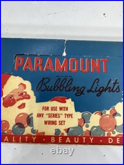 Paramount 5 Bubbling Lights with Box Raylite Electric Corp Christmas Santa Bulbs