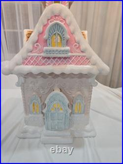 Pastel Colors Mansion, House Lights Up 26 Pink, Blue Rare Collectible