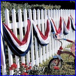Patriotic American Scarf Banner 30′ X 24 100% Cotton, Red White Blue Decorative