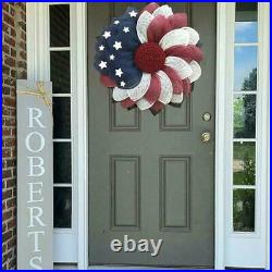 Patriotic Independence Wreath For Front Door Fourth Decor of July Wreath J8G7