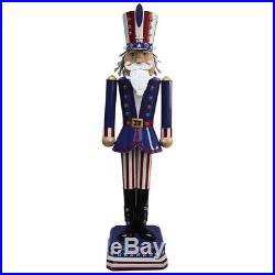 Patriotic Nutcracker Statue 50 LED Light Uncle Sam