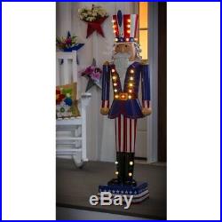 Patriotic Nutcracker Statue 50 LED Light Uncle Sam