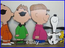 Peanuts Snoopy Christmas Charlie Brown Caroling Gang 10 Piece Set Wood Yard Art