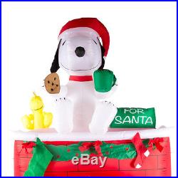 Peanuts-snoopy-fireplace-7-ft-tall-airblown-inflatable-outdoor-yard-decor-nib