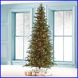 Pencil Profile Artificial Christmas Tree Holiday Pine Pre-Lit Realistic Natural