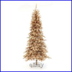 Perfect Holiday Pre-Lit Gold Champagne Christmas Tree 6.5ft 7.5ft warm white