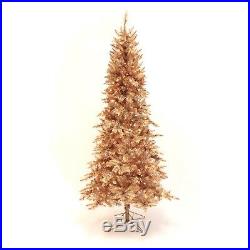 Perfect Holiday Pre-Lit Gold Champagne Christmas Tree 6.5ft 7.5ft warm white