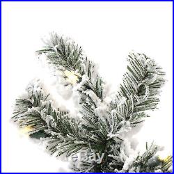 Perfect Holiday Pre-lit Christmas Tree Alaskan Snow Flocked 4.5 feet 250 LED