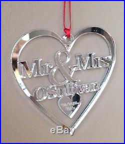 Personalised 1st Christmas Tree Decoration wood First Christmas mr & Mrs Bauble