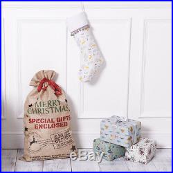 Personalised Christmas Stocking Woodland Animal Reindeer Hanging Childrens/Baby