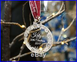 Personalised Christmas Tree Decoration Gift Bauble, baby, Name Engraved Free