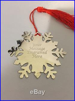 Personalised Christmas Tree Decoration Snowflake Shape Engraved