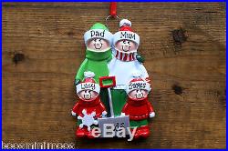 Personalised Family Christmas/Xmas Tree Decoration-Snow shovel 2,3,4,5,6
