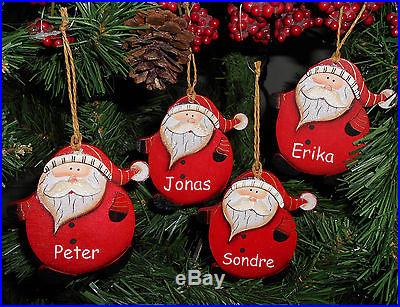 Personalised Funky Fat Santa Christmas Tree Decorations Ornaments