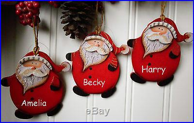 Personalised Funky Fat Santa Christmas Tree Decorations Ornaments