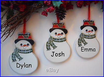 Personalised Snowman Christmas Tree Decorations Christmas Ornaments Baubles