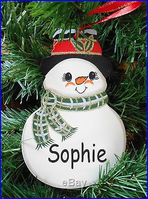 Personalised Snowman Christmas Tree Decorations Christmas Ornaments Baubles