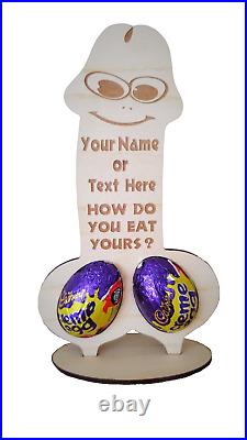 Personalised Willy Creme Egg Chocolate Holder Funny Joke Easter Fast Shipping