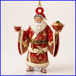 Personalized Acrylic Ornament Custom Name Japanese Santa Christmas Décor Personalized Acrylic Ornament Custom Name Japanese Santa Christmas Décor