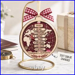 Personalized Acrylic Ornament Custom Name Travel Couple Gift Christmas Décor Personalized Acrylic Ornament Custom Name Travel Couple Gift Christmas Décor