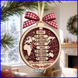 Personalized Acrylic Ornament Custom Name Travel Couple Gift Christmas Décor Personalized Acrylic Ornament Custom Name Travel Couple Gift Christmas Décor