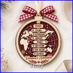 Personalized Acrylic Ornament Custom Name Travel Couple Gift Christmas Décor Personalized Acrylic Ornament Custom Name Travel Couple Gift Christmas Décor