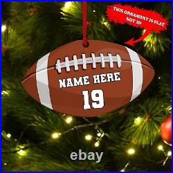 Personalized Football Year Christmas Ornament, Football Themed Ornament, Custom