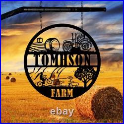 Personalized Metal Farm Sign Custom Ranch Name Wall Art