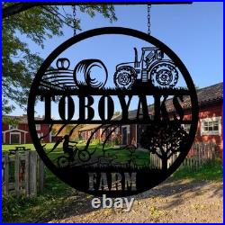 Personalized Metal Farm Sign Custom Ranch Name Wall Art