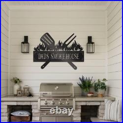 Personalized Metal Grilling Sign Metal Grill Sign Metal BBQ Smoker and Grill