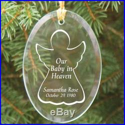 Personalized Our Baby In Heaven Christmas Ornament Engraved Memorial Ornament
