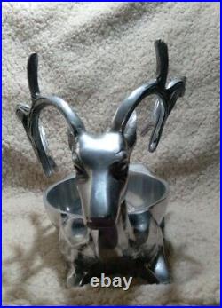 Pewter Deer Figure Snack Nut Serving Bowl Christmas/Everyday Candy Dish
