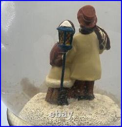 Pfaltzgraff Snow Globe God Rest Ye Merry Gentlemen Musical 6 Tall Rare