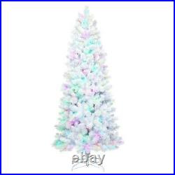 Philips 7ft Pre-lit Slim Christmas Tree White Tinsel Douglas Fir Rainbow New