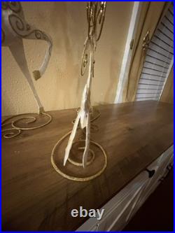 Pier 1 Capiz and Metal Reindeer Set Rare Vintage Glitter EUC