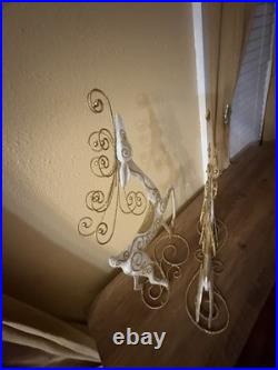 Pier 1 Capiz and Metal Reindeer Set Rare Vintage Glitter EUC